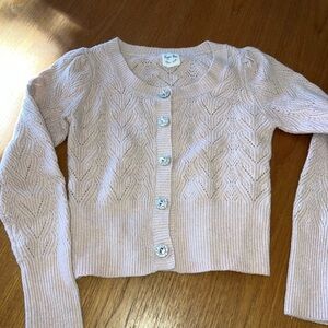 Hippie Rose Blush Knit Cardigan Sweater